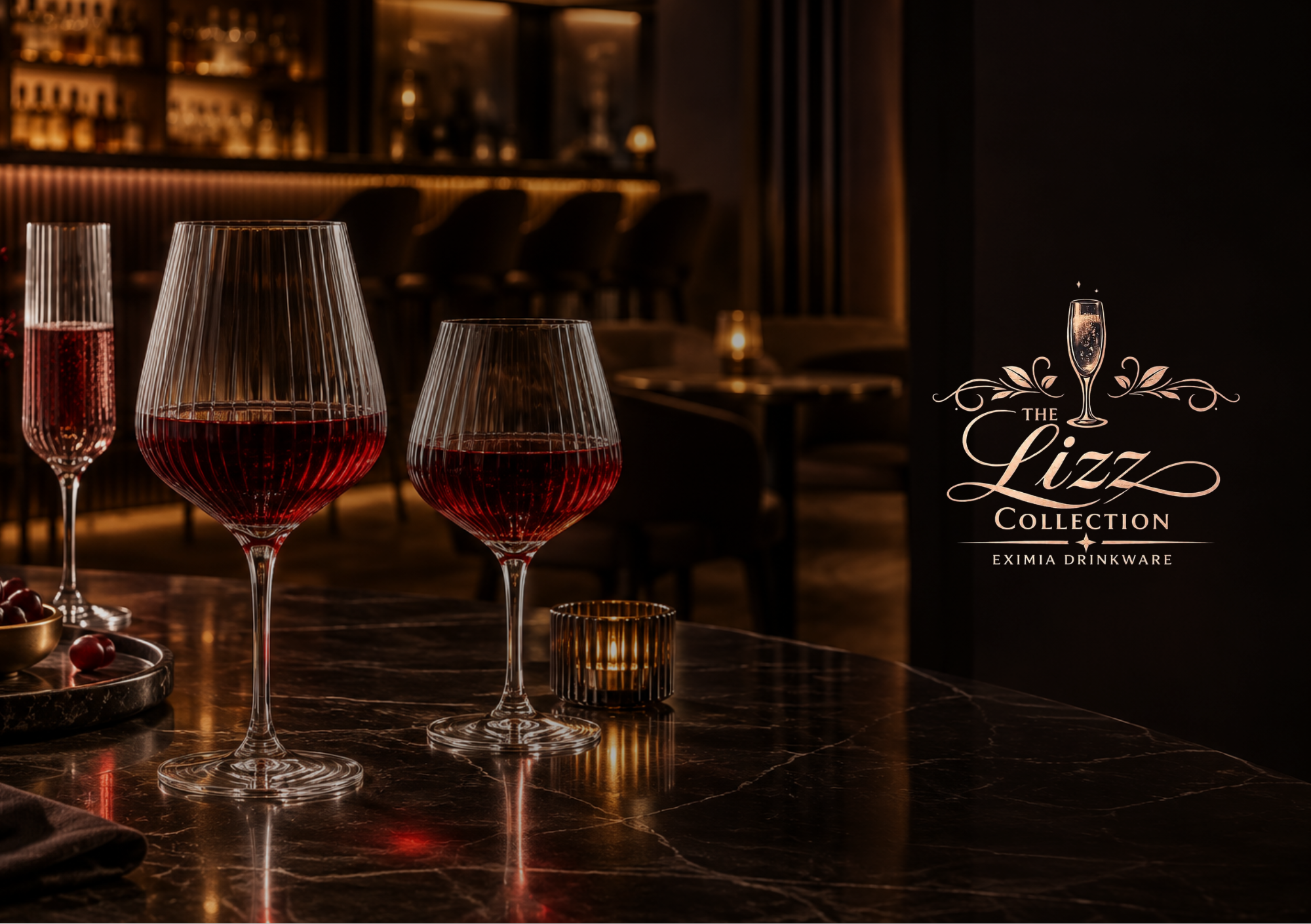 The Lizz Collection drinkglazen in een warme setting